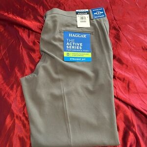 New Men gray Haggar the active series performance pants.